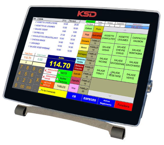 Caisse enregistreuse et TPV KSD LMC 12W commercialisée par Turpin Bureautique et Normandie a Alencon et Caen
