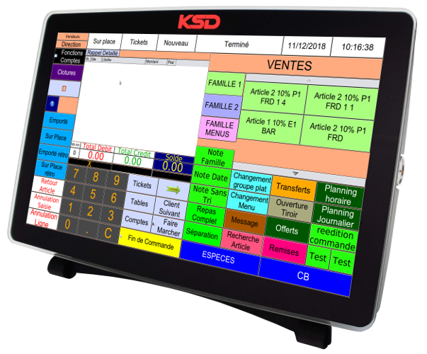 Caisse enregistreuse et TPV KSD LMC 15W commercialisée par Turpin Bureautique et Normandie a Alencon et Caen